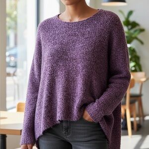 Los Designs Wool Blend Peplum Sweater